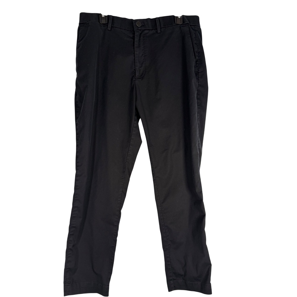 Banana Republic Mens Slim Fit Chinos Black Cotton Blend Stretch Pants 33x30